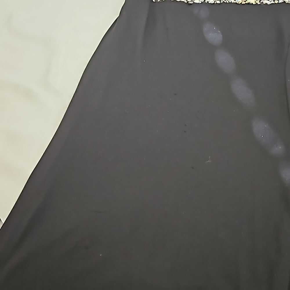 Rianna Couture Women's Formal Beaded Maxi Dress With Front Slit Size 16 Black - Picture 16 of 16